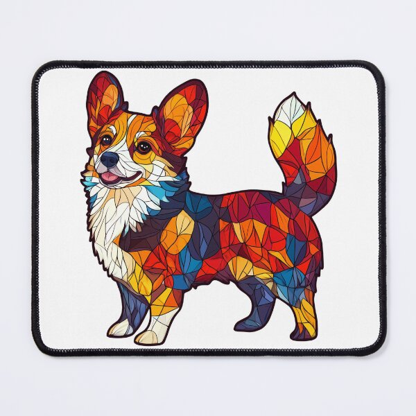 Item preview, Stain Glass Corgi designed and sold by OtterComforts.