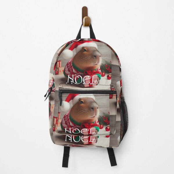 Item preview, Christmas Capybara Holding Gift - "Noel" designed and sold by Mermaid's Whimsy.