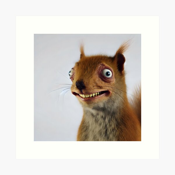 Item preview, The Squirrel's Startling Stare designed and sold by ArtPrintsUSA.