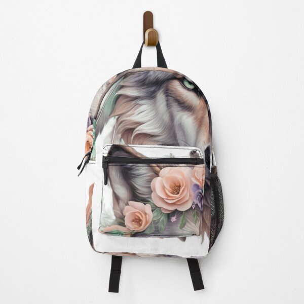 Item preview, Wolf with roses and feathers designed and sold by RebelPaintBrush.