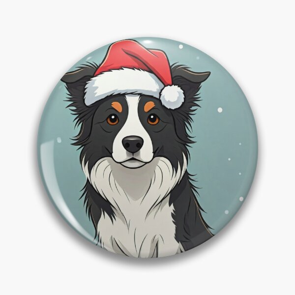Item preview, Cute Border Collie Christmas Sticker designed and sold by zombiemama.