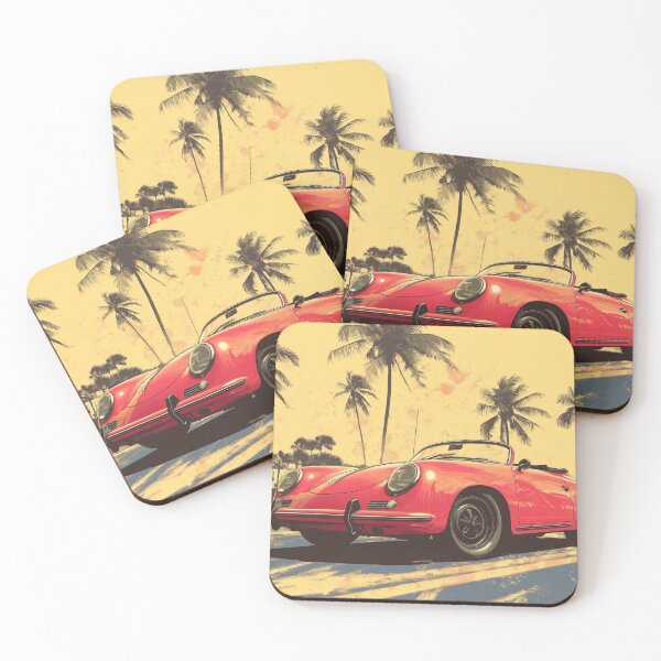 Item preview, Porsche 356 Convertable Miami Risograph Print designed and sold by blackdogshop.