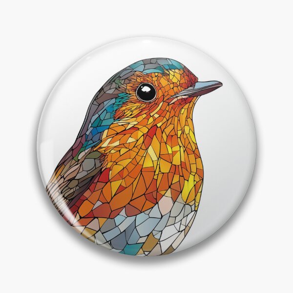 Item preview, Winter Robin Stain glass Design designed and sold by OtterComforts.
