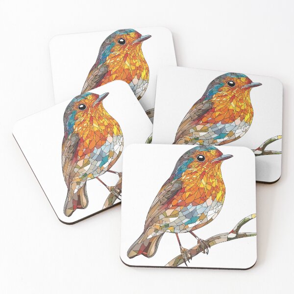 Item preview, Winter Robin Stain glass Design designed and sold by OtterComforts.
