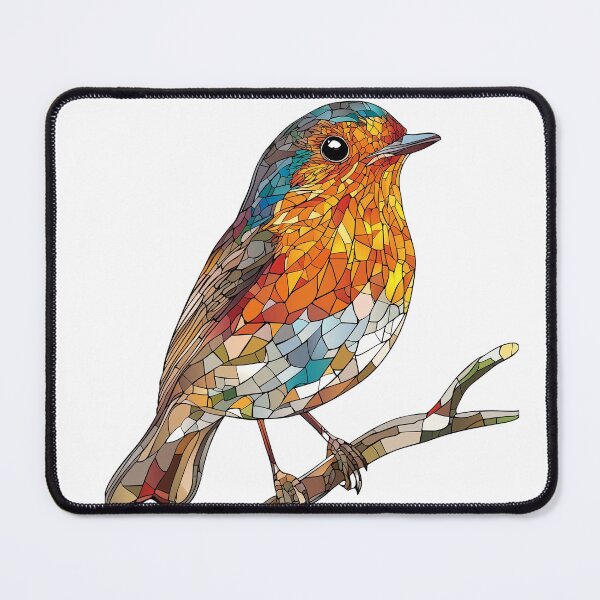 Item preview, Winter Robin Stain glass Design designed and sold by OtterComforts.