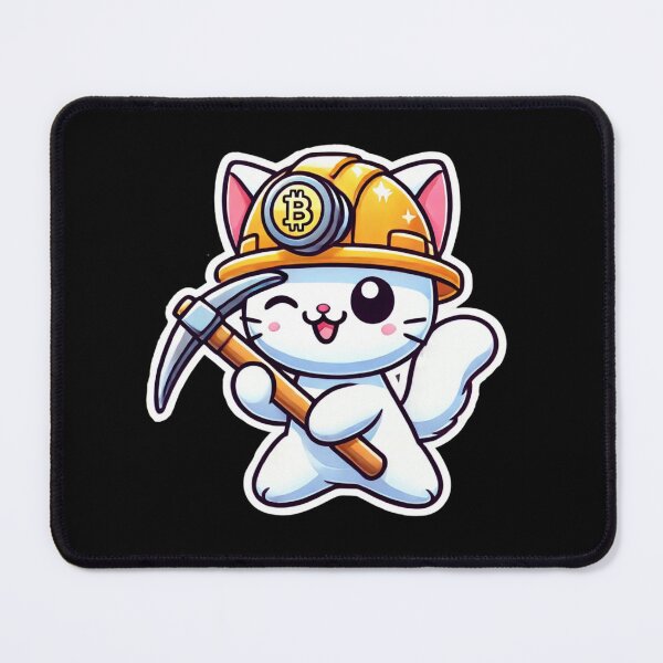 Item preview, Crypto Miner Kitty designed and sold by pixelpulsenyc.