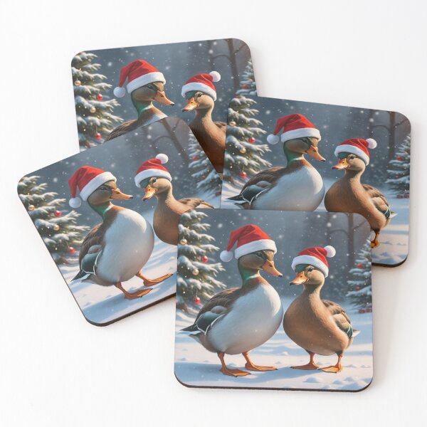 Item preview, Christmas Ducks in love in Festive Holiday Spirit | Cute Christmas Ducks designed and sold by MissMutsie.
