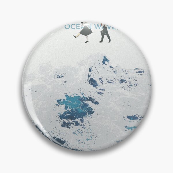 Item preview, Ocean Waves Studio Ghibli Movie Poster designed and sold by BearSingDesigns.