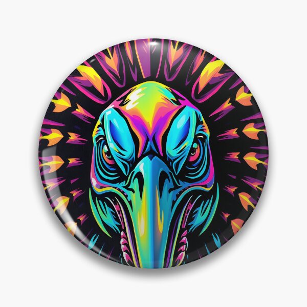 Item preview, Gobble Angry Turkey Face Psychedelic Prismatic Colors 3 designed and sold by webjmf.