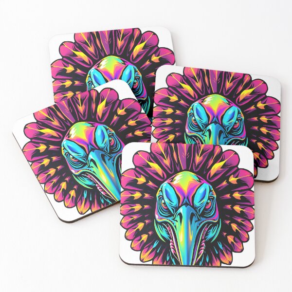 Item preview, Gobble Angry Turkey Face Psychedelic Prismatic Colors 3 designed and sold by webjmf.