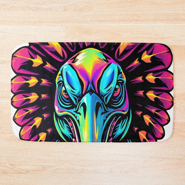 Item preview, Gobble Angry Turkey Face Psychedelic Prismatic Colors 3 designed and sold by webjmf.
