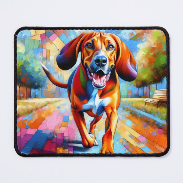 Item preview, Redbone Coonhound Dog Portrait Acrylic Art Print Pet Portrait Gifts for Dog Lovers designed and sold by Puppy Puzzles Plus.