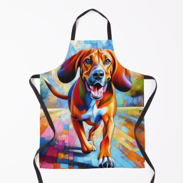 Item preview, Redbone Coonhound Dog Portrait Acrylic Art Print Pet Portrait Gifts for Dog Lovers designed and sold by Puppy Puzzles Plus.