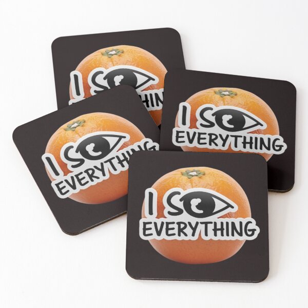 Item preview, Sticker New Year's orange "I See Everything" designed and sold by Anna Stim.