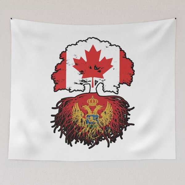 Item preview, Montenegro Montenegrin Canadian Canada Tree Roots Flag designed and sold by FlagX.