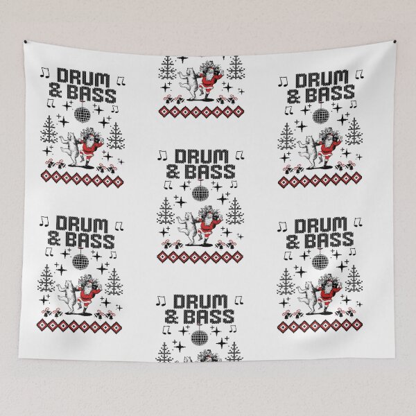 Item preview, DRUM AND BASS  - DNB Santa Dance (Black)  designed and sold by Discothreadz.