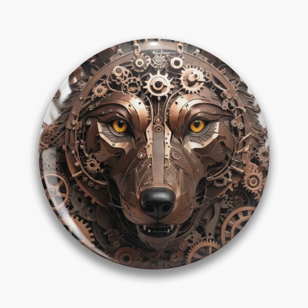 Item preview, Gearpunk mechanical Wolf designed and sold by RebelPaintBrush.