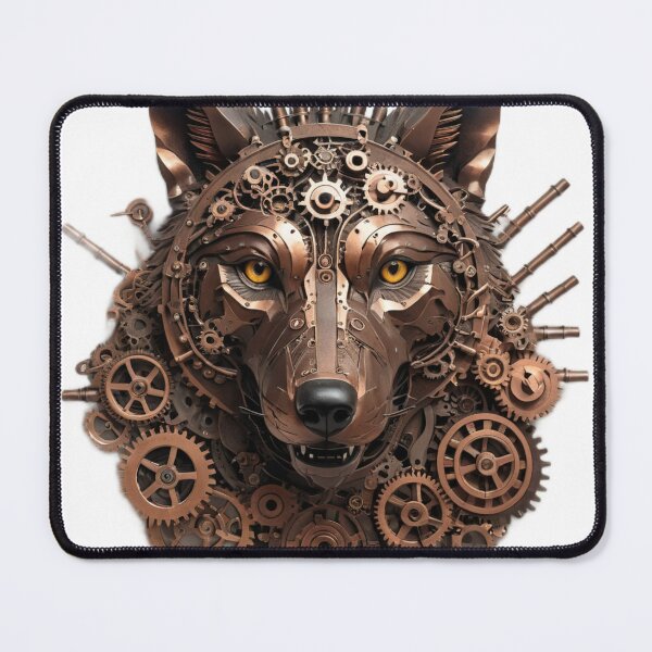 Item preview, Gearpunk mechanical Wolf designed and sold by RebelPaintBrush.