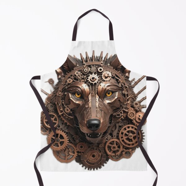 Item preview, Gearpunk mechanical Wolf designed and sold by RebelPaintBrush.