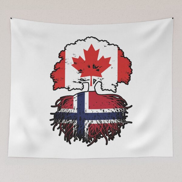 Item preview, Norway Norwegian Canadian Canada Tree Roots Flag designed and sold by FlagX.