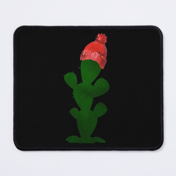 Item preview, Cactus with red winter snow hat in black designed and sold by Star58.