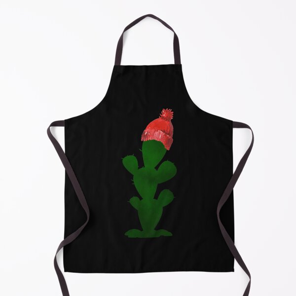 Item preview, Cactus with red winter snow hat in black designed and sold by Star58.