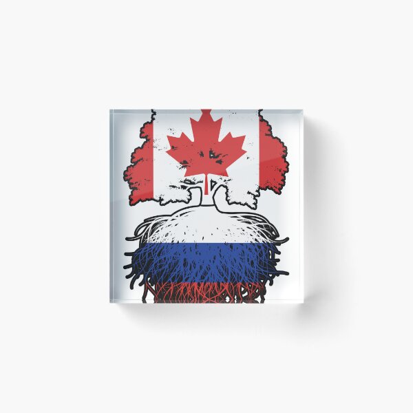 Item preview, Russia Russian Canadian Canada Tree Roots Flag designed and sold by FlagX.
