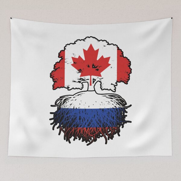 Item preview, Russia Russian Canadian Canada Tree Roots Flag designed and sold by FlagX.