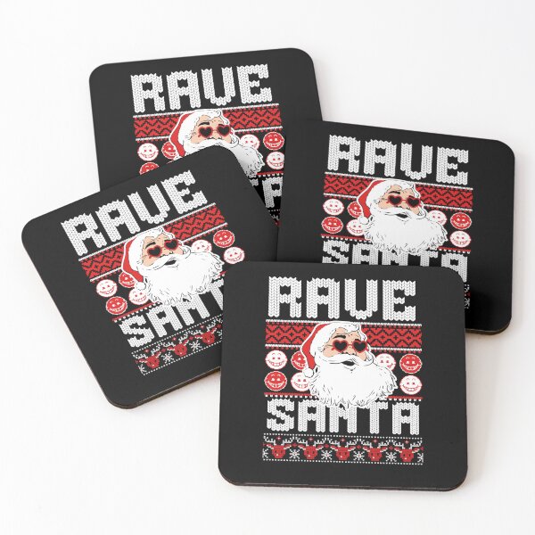 Item preview, RAVE - Santa Raver (White)  designed and sold by Discothreadz.