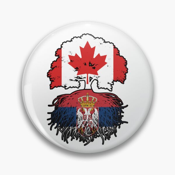 Item preview, Serbia Serbian Canadian Canada Tree Roots Flag designed and sold by FlagX.