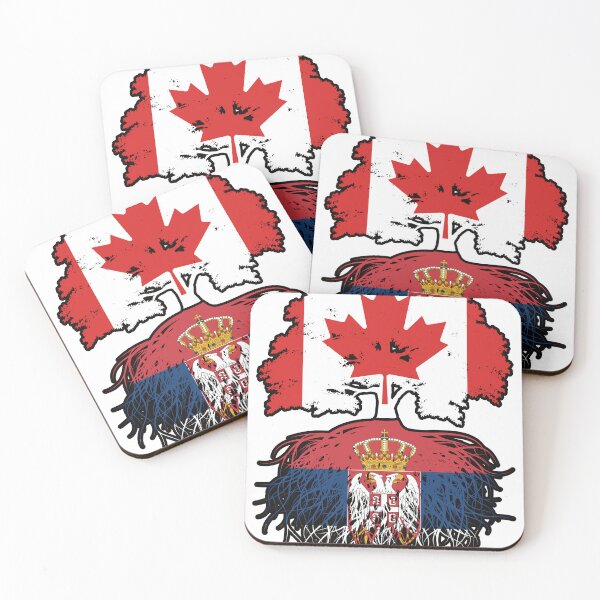 Item preview, Serbia Serbian Canadian Canada Tree Roots Flag designed and sold by FlagX.