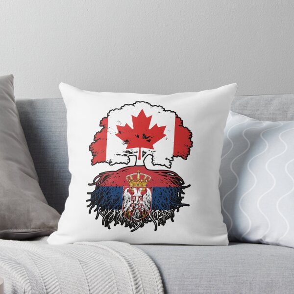 Item preview, Serbia Serbian Canadian Canada Tree Roots Flag designed and sold by FlagX.