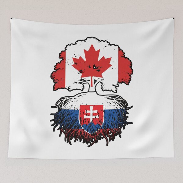 Item preview, Slovakia Slovakian Canadian Canada Tree Roots Flag designed and sold by FlagX.
