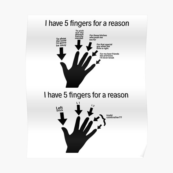 Gamer Fingers Posters Redbubble - gear codes roblox laser fingers