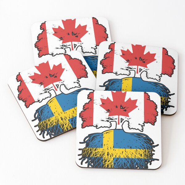 Item preview, Sweden Swedish Canadian Canada Tree Roots Flag designed and sold by FlagX.