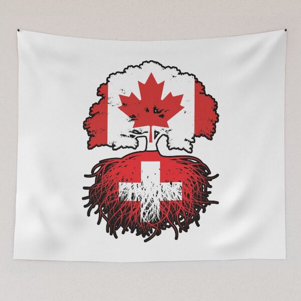 Artikelvorschau, Schweiz Schweizer Kanadier Kanada Baumwurzeln Flagge entworfen und verkauft von FlagX.