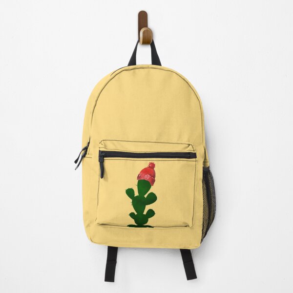 Item preview, Cactus with red winter snow hat on yellow background designed and sold by Star58.