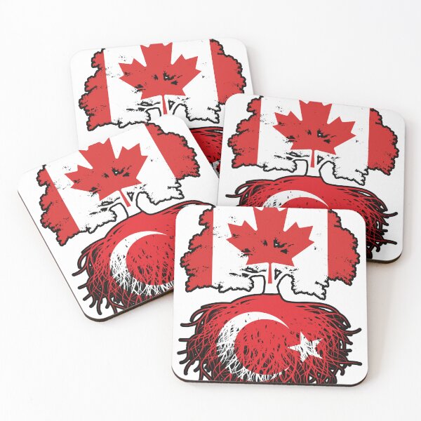 Item preview, Turkey Turkish Canadian Canada Tree Roots Flag designed and sold by FlagX.