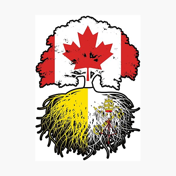 Item preview, Vatican Canadian Canada Tree Roots Flag designed and sold by FlagX.