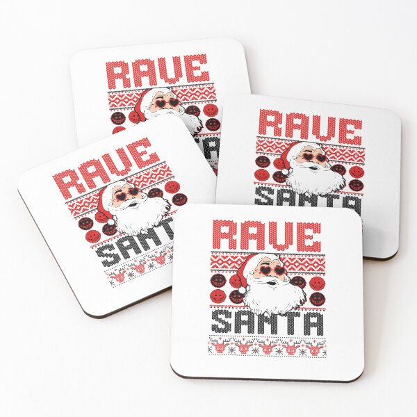 Item preview, RAVE - Santa Raver (Black). designed and sold by Discothreadz.