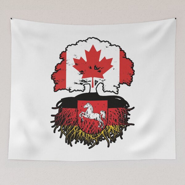 Item preview, Lower Saxony Lower Saxon Canadian Canada Tree Roots Flag designed and sold by FlagX.