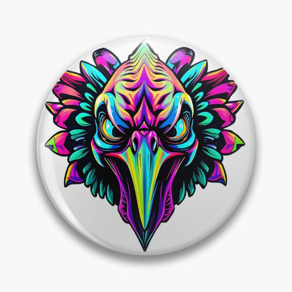 Item preview, Gobble Angry Turkey Face Psychedelic Prismatic Colors 4 designed and sold by webjmf.