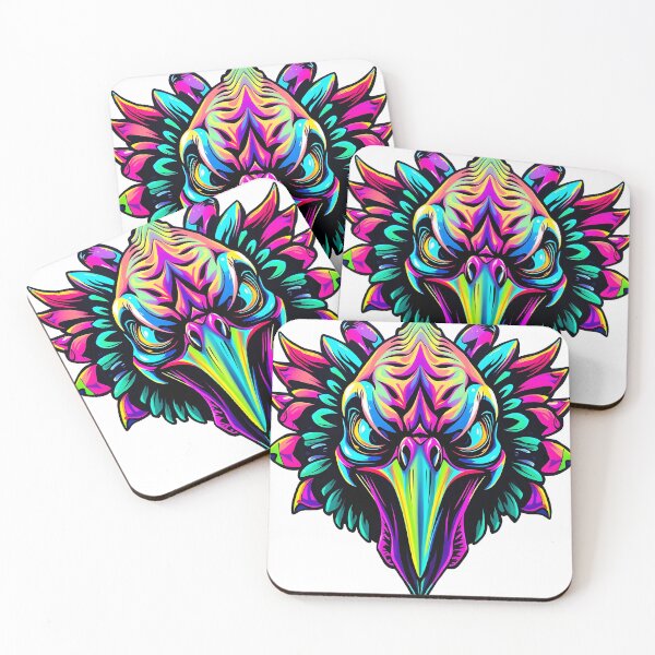 Item preview, Gobble Angry Turkey Face Psychedelic Prismatic Colors 4 designed and sold by webjmf.