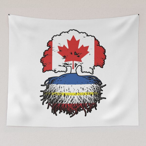 Item preview, Mecklenburg–Western Pomerania Mecklenburg-Vorpommern Canadian Canada Tree Roots Flag designed and sold by FlagX.