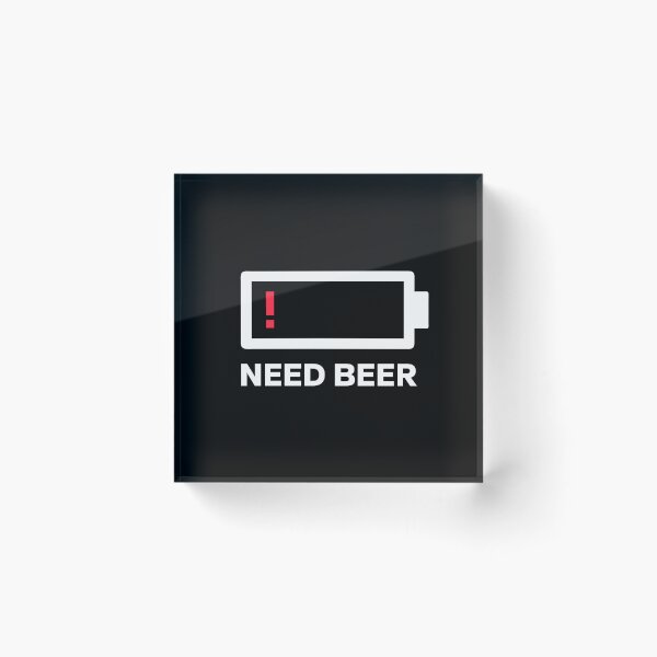 Item preview, Low Battery - Need Beer designed and sold by Bleak Shirt.