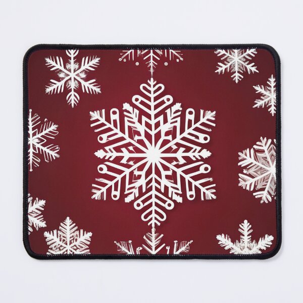 Item preview, Snowflakes on a dark red background designed and sold by Ciervo Primavera.