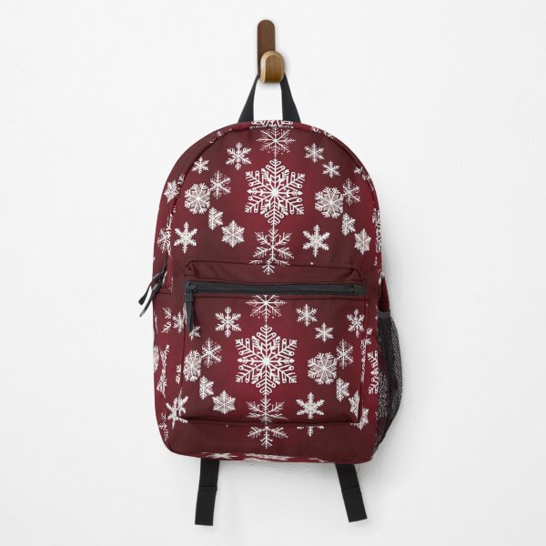 Item preview, Snowflakes on a dark red background designed and sold by Ciervo Primavera.