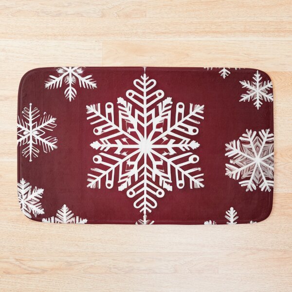 Item preview, Snowflakes on a dark red background designed and sold by Ciervo Primavera.