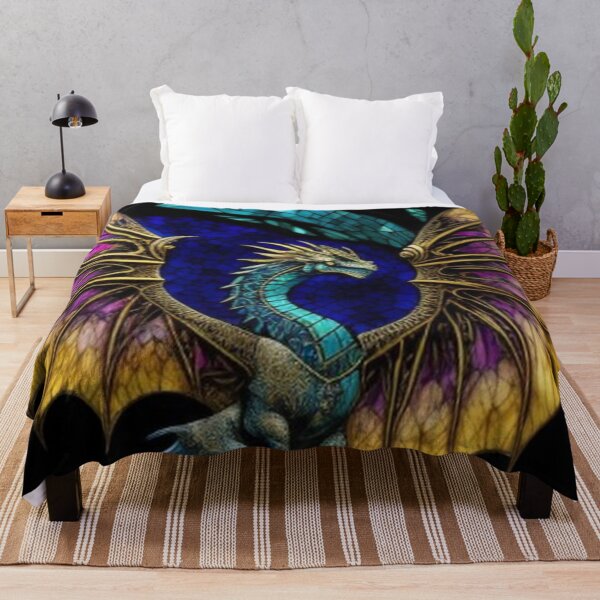 Item preview, Abstract Medieval Blue Dragon designed and sold by TheDarkWardrobe.