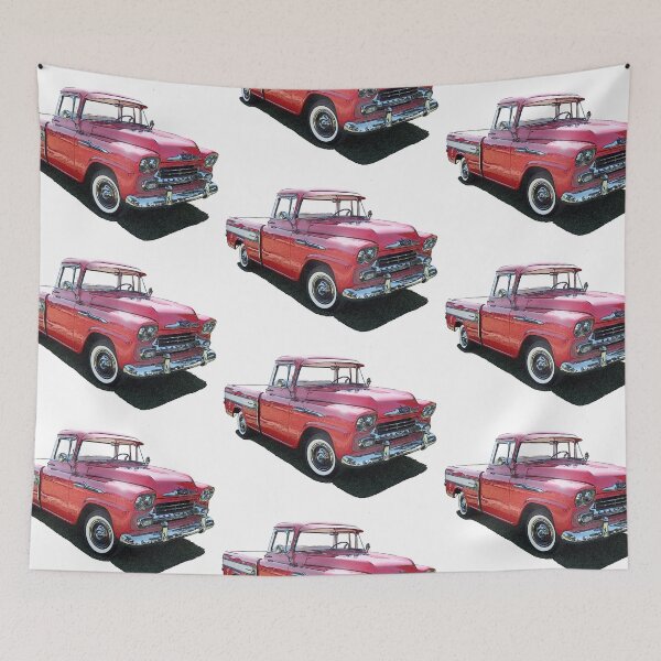 Item preview, Red 1958 Chevrolet Apache Pickup Truck designed and sold by avenueart01.
